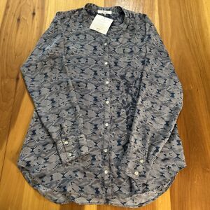 Amaya Button Up Top. Size 38/6. Long Sleeve. Embroidered Floral. NWT